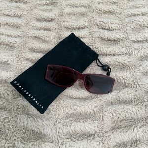 Quay Australia Dark Red Sunglasses